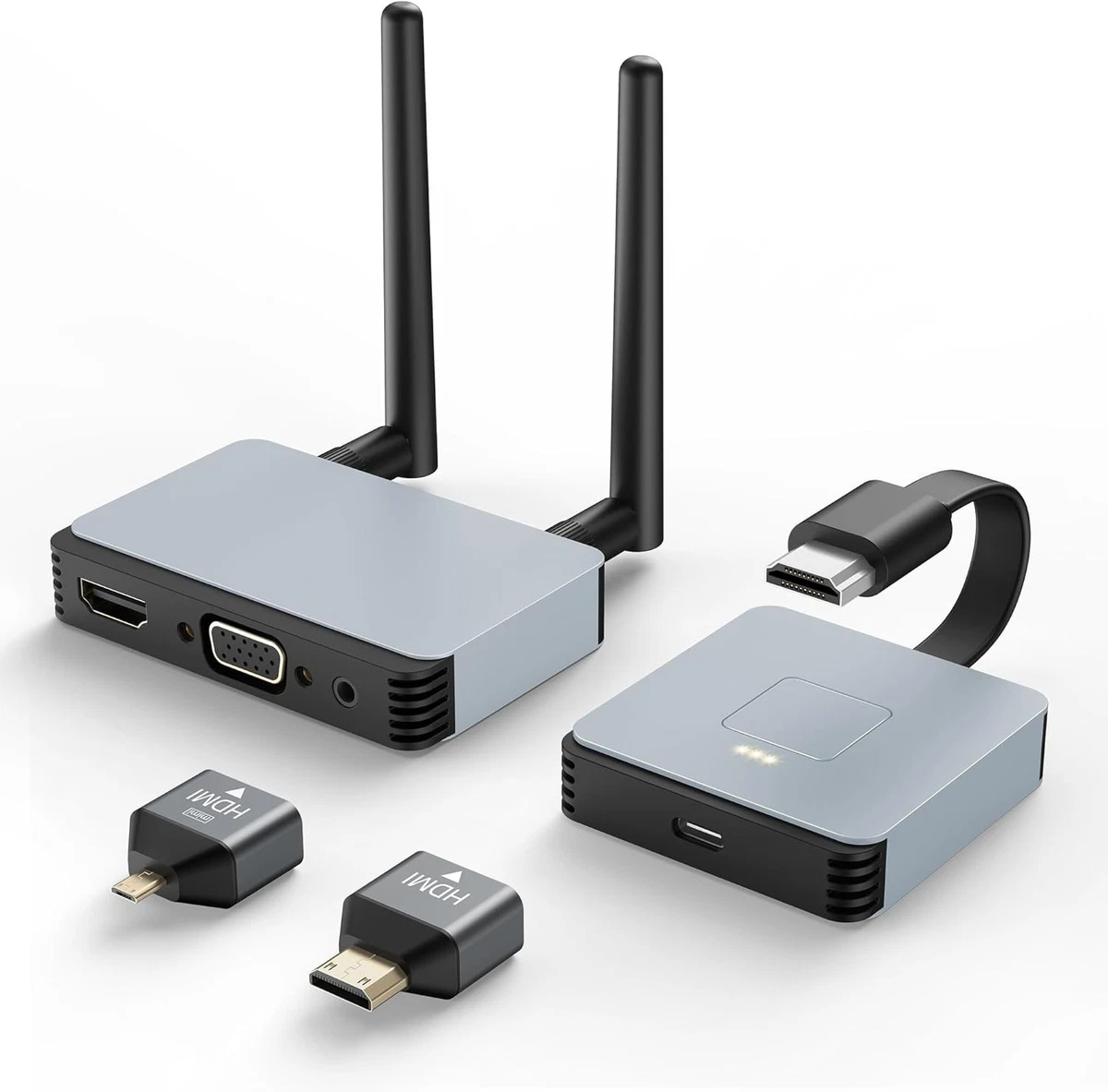 Trasmettitore E Ricevitore HDMI Wireless 5G | Estensore 4K/1080p Fino A 30m, Plug & Play Per PC, Laptop A TV/Monitor