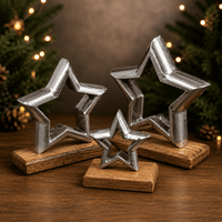 Weihnachtsdeko 3Er Set Sterne Deko Stern Tischdeko Dekoration Weihnachten