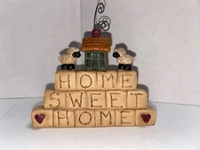 Blossom Bucket Suzi Skoglund Home Sweet Home Sheep Shelf Sitter Figurine