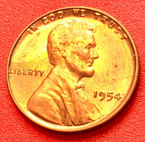 1954-P Lincoln Wheat Cent Penny GEM RED BU From an Original Bank Roll