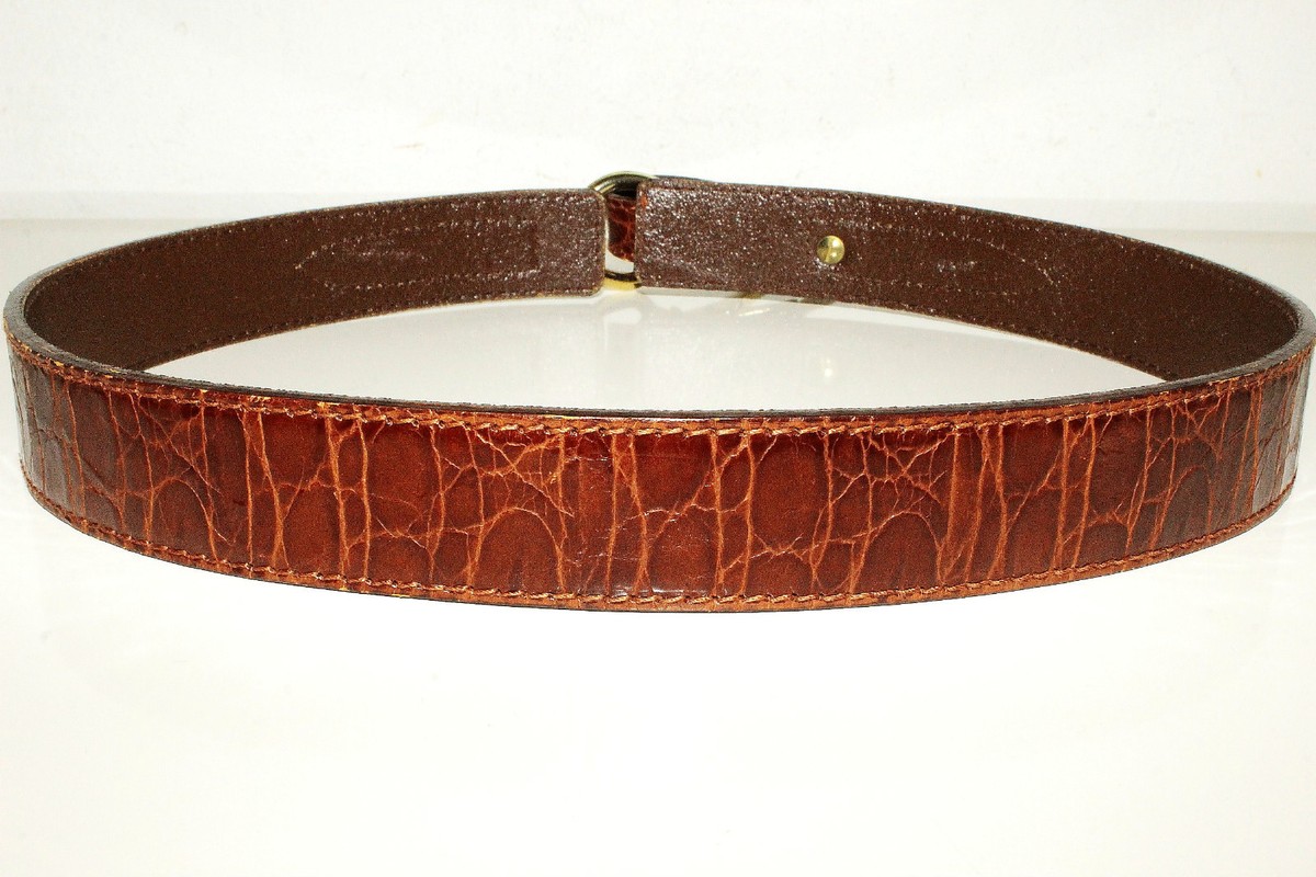 HENRY BENDEL BROWN LEATHER BELT Sz M | eBay display picture 3