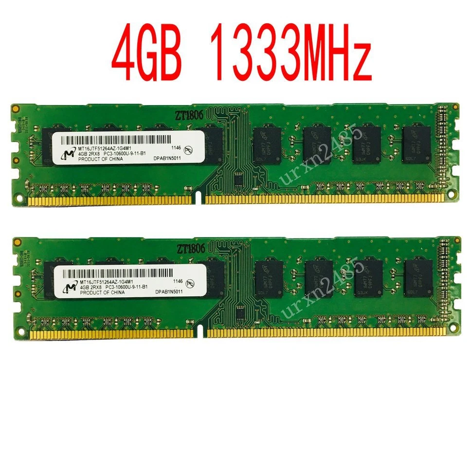 32GB 16GB 8GB 4GB PC3-10600U DDR3-1333 Desktop PC DIMM Memory RAM For Micron LOt - Image 4 of 4