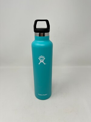 Hydro Flask 24oz Standard Mouth Water Bottle Alpine (Light Blue) w/ Rubber  Base