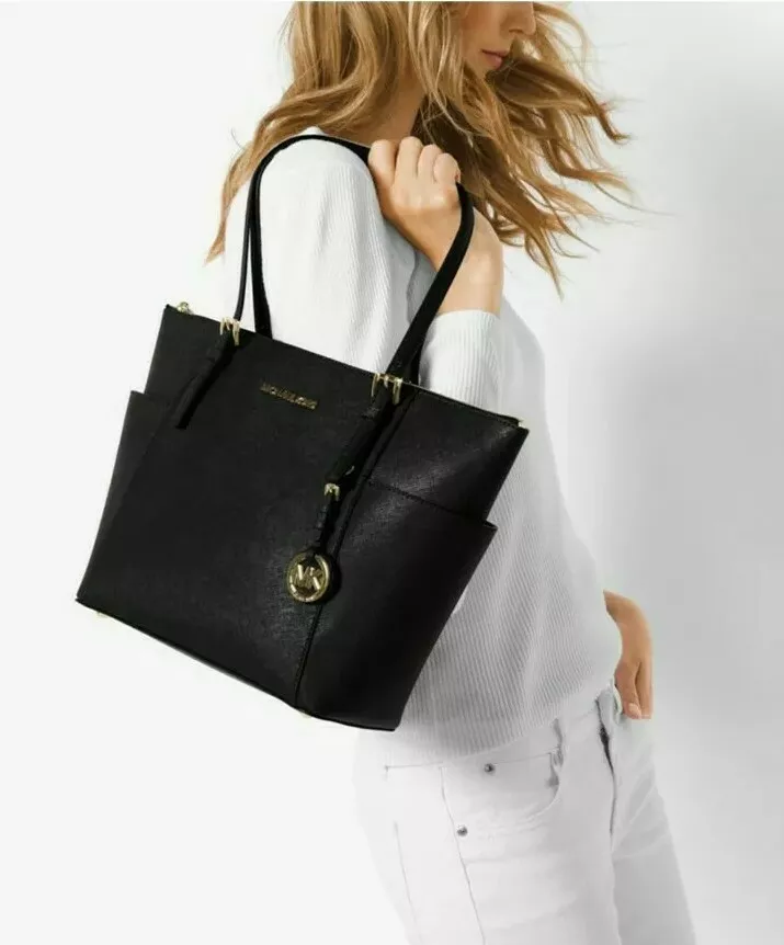 Michael Michael Kors Vanilla/Acorn Jet Set East West Top Zip Tote Bag