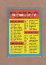1963 TOPPS FOOTBALL CHECKLIST #170 MARKED VGEX *A31688