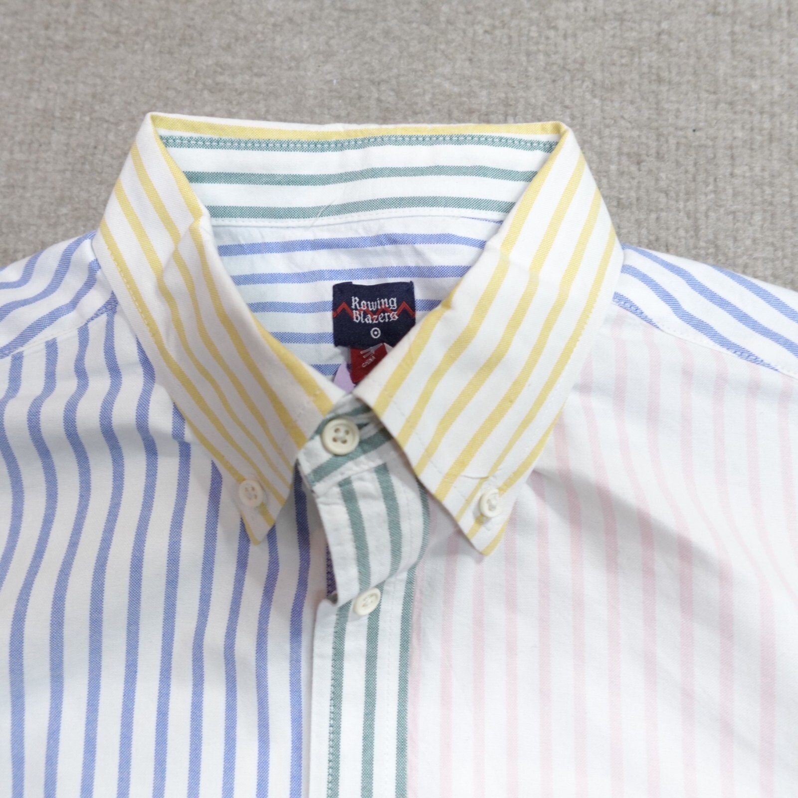 FILA Camicia blazer canottaggio piccola blu bianco tessuto oxford abbottonata