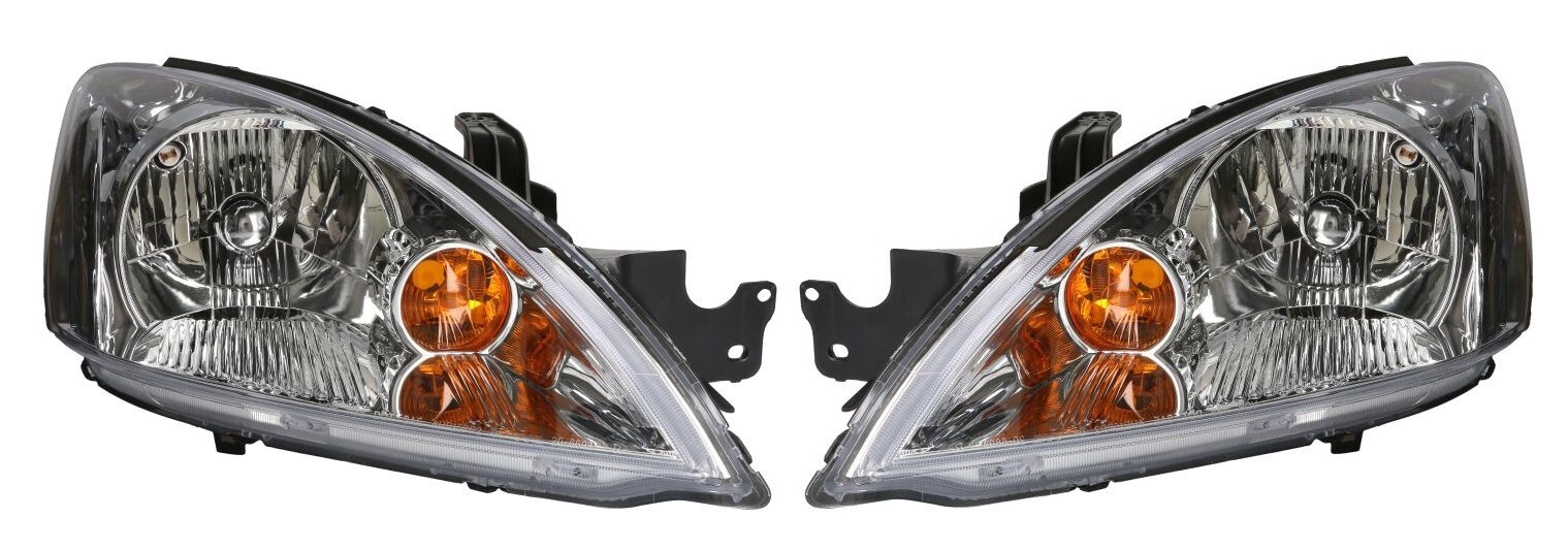 Phare avant Mitsubishi Lancer VII avec réglage électrique double optique chrome