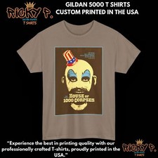 House of 1000 Corpses Rob Zombie Horror T shirt Unisex Heavy Cotton Tee