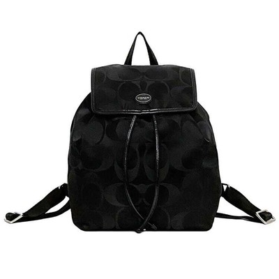 Coach Rucksack EC-22300 Black Signature F77350 Good  display picture 2