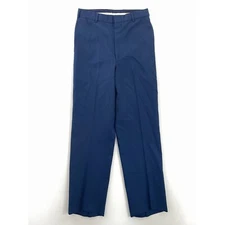 Defense Logistics Agency Mens Dress Pants Blue Pockets Flat Front 31L