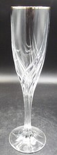 set of 2 Lenox Debut Gold trim Crystal 9" Champagne Flutes MINT 