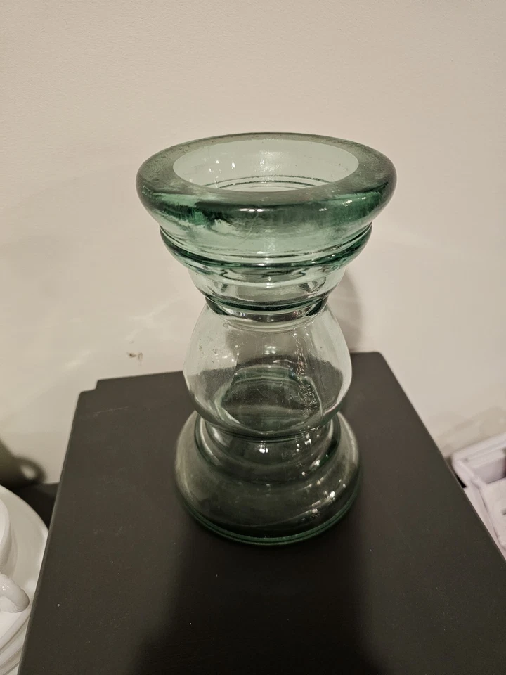 Castiçal de vidro azul grande, vaso, Espanha, exclusivo, alto, praia - Imagem 2 de 4