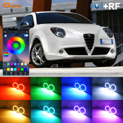 For Alfa Romeo Mito 955 Multi Color RGB LED Angel Eyes Kit Bluetooth APP