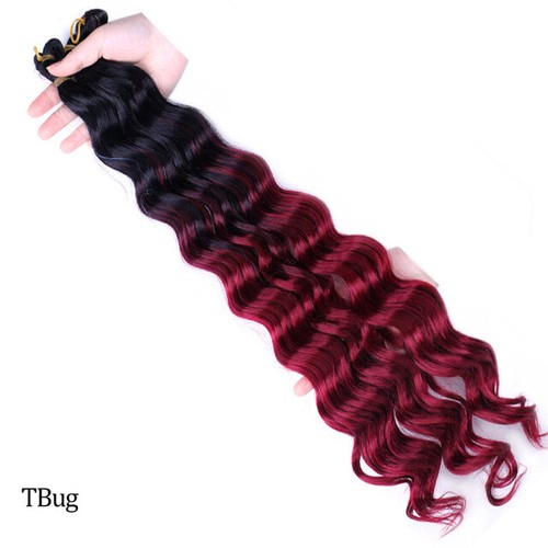 20in Deep Wave Curly Bulk Hair Crochet Braids Twist Braiding Hair Extension 50cm - Picture 32 of 40