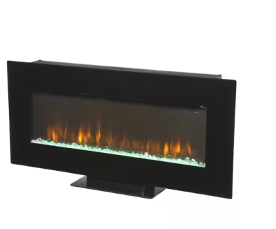 Home Collection 42 in. Infrared Table/Wall Mount Electric Fireplace Black |  eBay