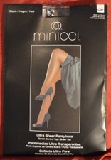 Minicci Ultra Sheer Pantyhose Size Queen Plus Choose Black Beige  V10 