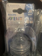 NEW 2 Philips AVENT Anti-Colic Medium Flow Nipples 6m 3 months 