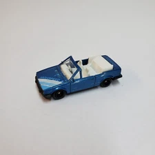 Vintage 1985 Blue Ford Escort Euro Convertible 1/64 Scale Diecast