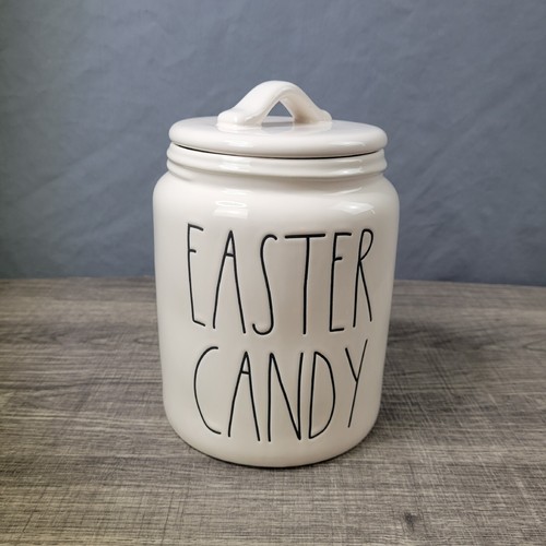 Rae Dunn Artisan Collection Ceramic Farmhouse Minimilist Easter Candy Canister