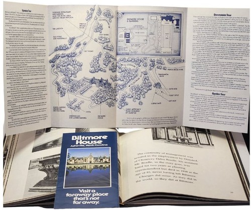 Biltmore by William A V Cecil VTG 1975 Hardcover with Tour Brochures Estate Map - Picture 8 of 18