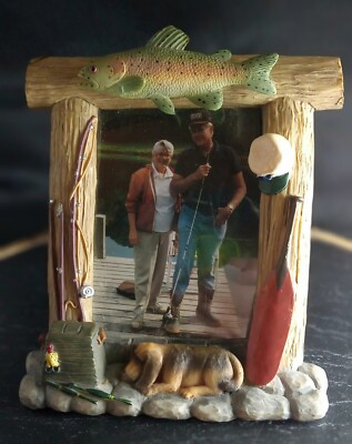 Fishermans 3D Photo Denzine Frame 6x 6x1.5 In Cabin Decor