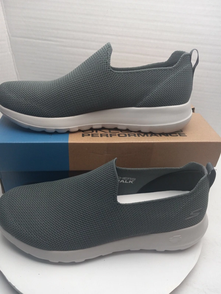 Gray skechers hotsell slip on