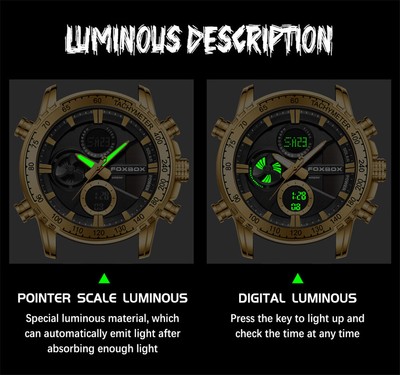 【 24  】 LIGE FOXBOX Men Sport Watches Military Digital LED Wristwatch Boys