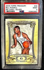 PSA 9 BILL RUSSELL UNRIPPED RIP CARD SILVER SP /25 2008 TOPPS TREASURY =GRD871=