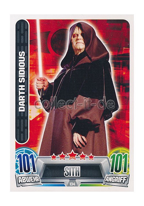 Force Attax Movie Cards 2 134 - DARTH SIDIOUS - Sith - Separatist