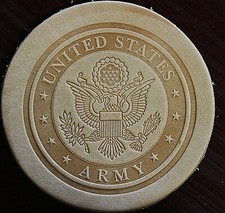 ACRYLIC Leather Embossing Stamp ARMY for Veg Tanned Leather