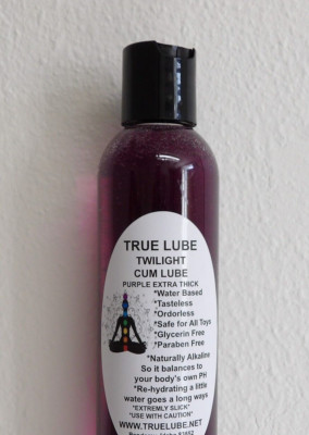Cum Lube Twilight Purple, True Lube Water Based Personal Lubricant 16oz