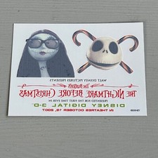 The Nightmare Before Christmas Temporary Tattoos 2007 3-D Movie Promo Disney