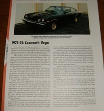 1975-76 Chevy Cosworth Vega Specs Info Photo 75 Gt 1976
