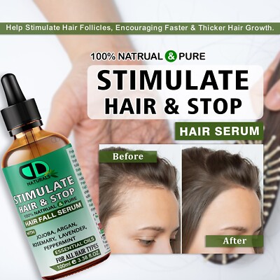 100 % natürliches stimulierendes Haar & stoppt Haarausfall Serum - für alle Haartypen, UK