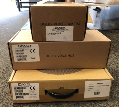 Open Box Dolby VOIP Conference System Phone VCP9000 Hub CID1007 Cam CID1008