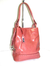 Rina Rich Vintage Pink Leather Bucket Shoulder Handbag