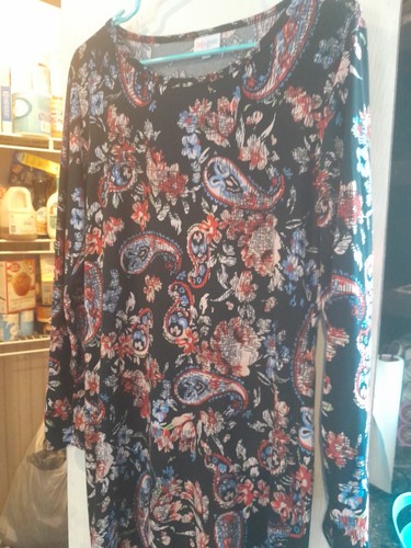 LulaRoe langärmeliges Kleid Large Paisley und Blumenmuster gebraucht, aber kaum... - Bild 5 von 6