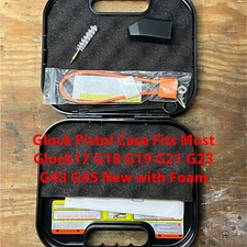Glock OEM Pistol Case Black Hard Shell Fits G17 G18 G19 G21 G23 G43 G45 - New