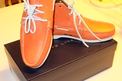 NWOT Rancourt & Co. x Ralph Lauren Telford Chukka Boot Boat Shoe NOS USA 13 D Ralph Lauren Telford Chukka Boat Boots Navy Calf Sz US10.5D  main image 2