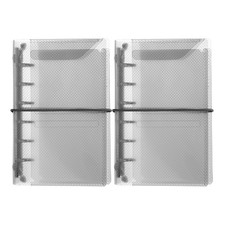 Clear A7 Binder Binder Cover, A7 Notebook Cover, Black 2Pcs