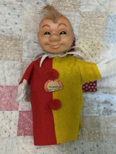 Vintage Steiff Happy Jester Felt Hand Glove Puppet ID Chest Tag 1960s 7030-17