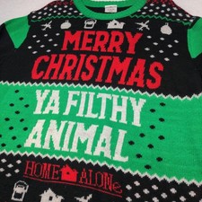 Home Alone Filthy Animal Ugly Christmas Sweater Size XL C9