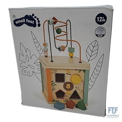 small foot Motorikwürfel ''Safari'' aus Holz, Lernspielzeug für Babys und Kleinkin