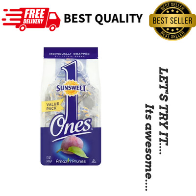 Sunsweet Amaz!n Ones Prunes 12 oz Pitted Dried Fruit Healthy Snack