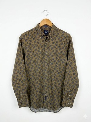 Camisa verde oliva estampado paisley manga larga Dockers