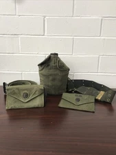 Original Military Belt Canteen Medical Supply Pouch  Kit WW2 &Korean War Belt
