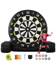 Inflatable Soccer Dart Board, over 10 ft High Giant Soccer Dart Board with 9 Kic