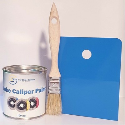 Sky Blue Brake Caliper Drum Paint Metal Engine Heat Resistant 250ml + Brush