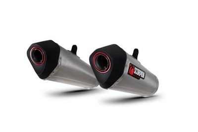 Scorpion Auspuff Serket Slip-On Paar Edelstahl Kawasaki Z1000 2017-20