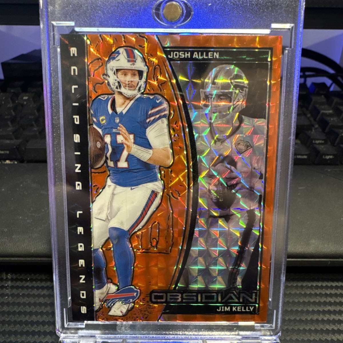 2024 Panini Obsidian Eclipsing Legends Orange Mosaic Josh Allen